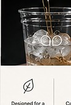 Cold drink in a clear cup